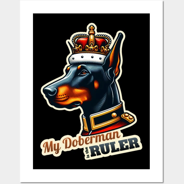 King Queen Doberman Wall Art by k9-tee